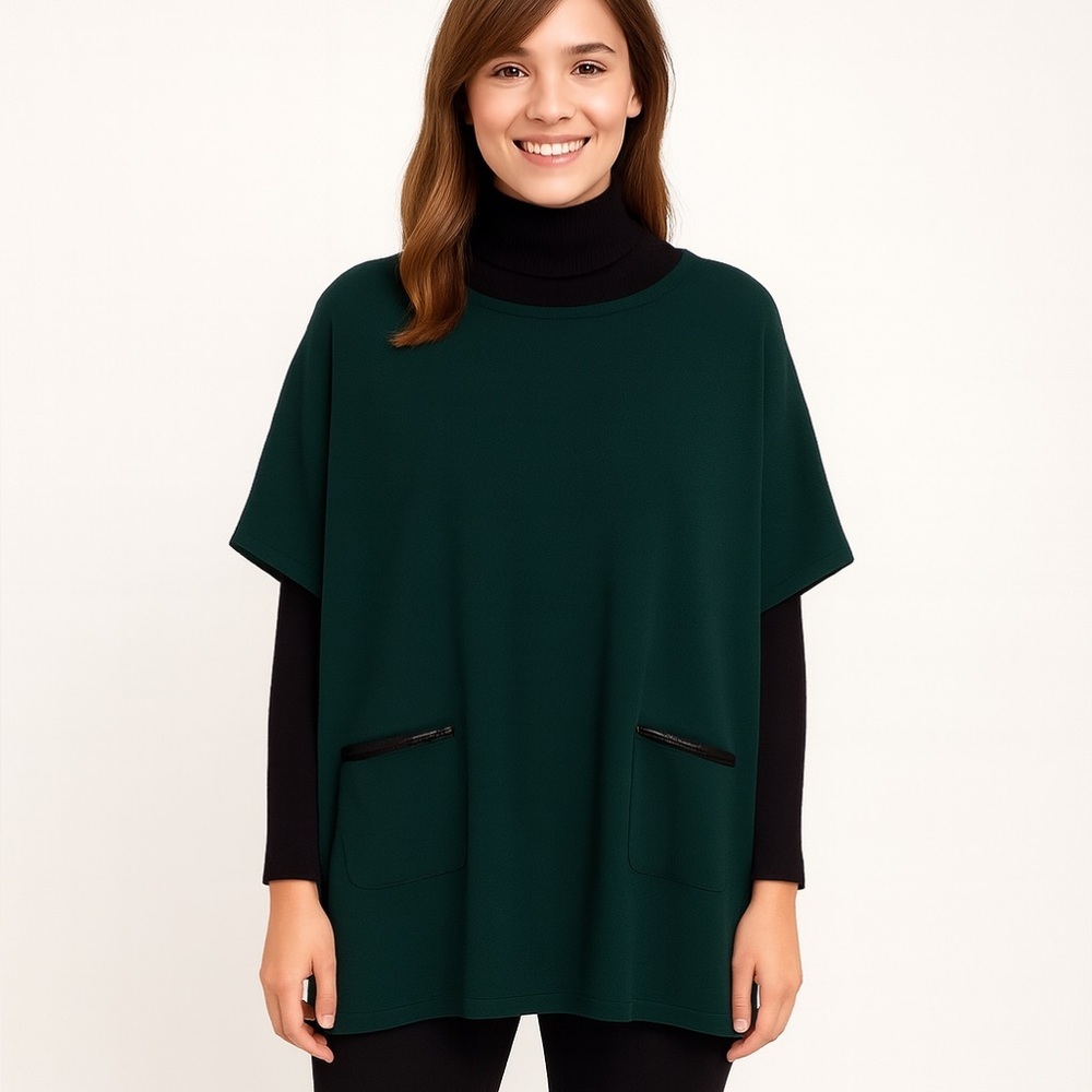 Talbots Fall Winter Basic Classic Forest Green Po… - image 1